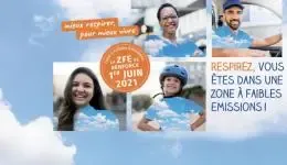Infographie sur les restrictions et règles de la Zone à Faibles Émissions (ZFE) pour Suresnes.