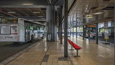 Infographie des travaux gare Perrache Lyon, favorisant les alternatives à la voiture pour la ZFE Vaulx-en-Velin.